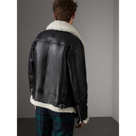 burberry shearling aviator hat|shearling aviator jacket.